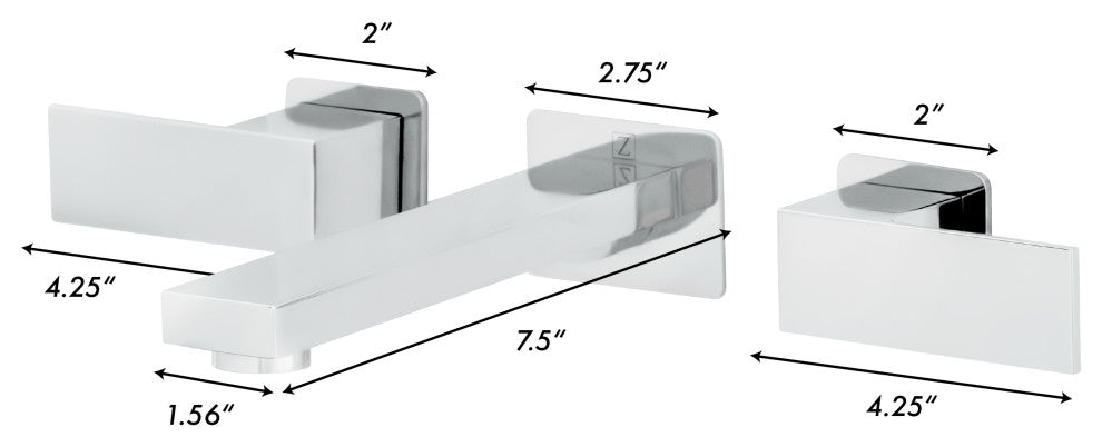 ZLINE Wall Mount Faucet, Chrome, BLS-BFW-CH