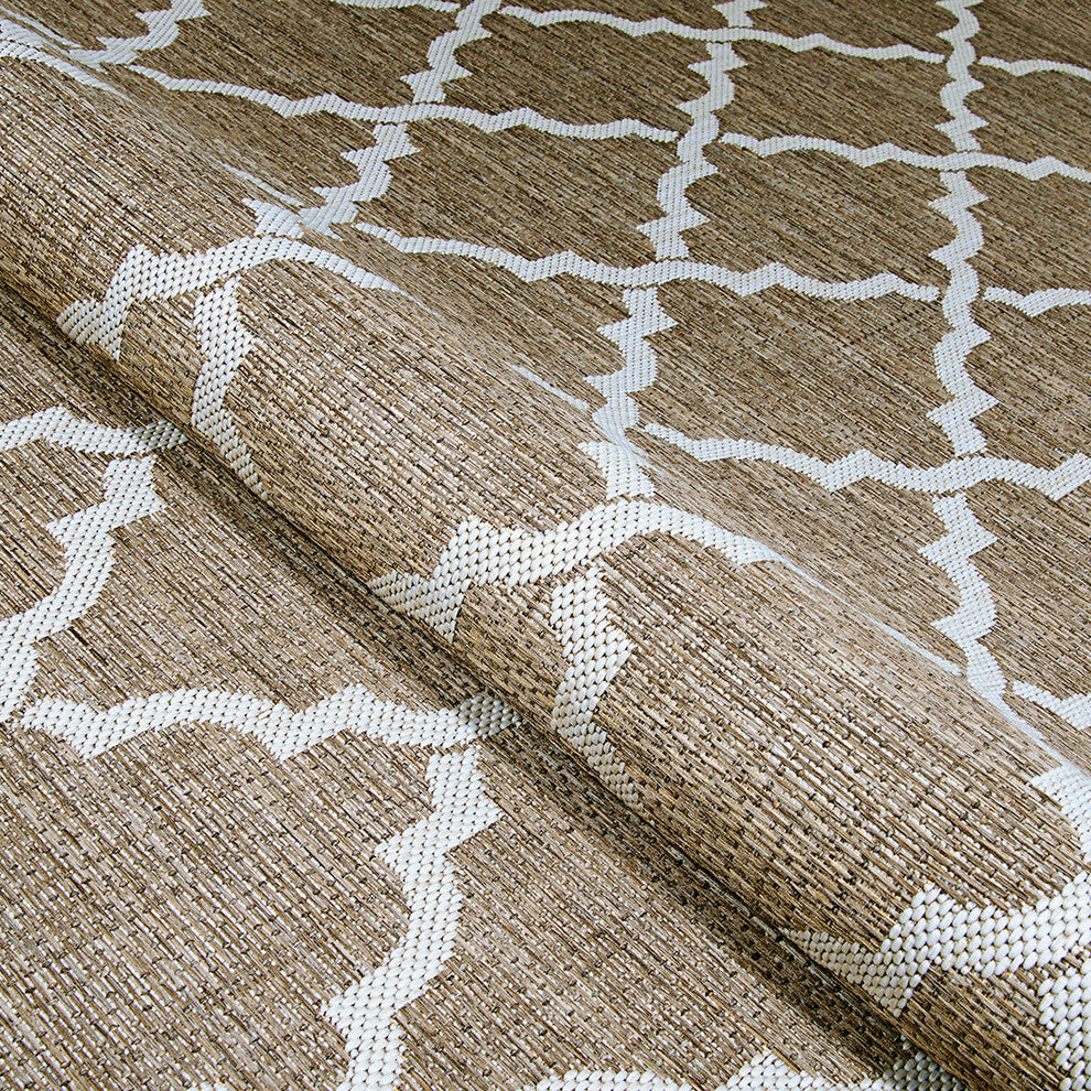 Couristan Monaco Ocean Port Rug 8'6"x13' Taupe/Sand Rug