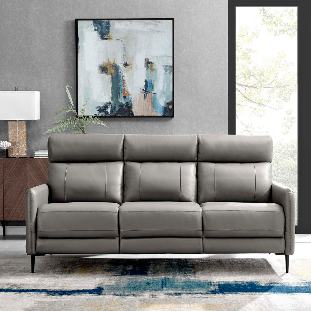Sofa, Leather, Gray, Modern, Living Lounge Room Hotel Lobby Hospitality