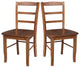 Set of Two Madrid Chairs, Distressed Oak