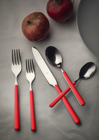 Fantasia Flatware Set, Red, 5 Pcs.