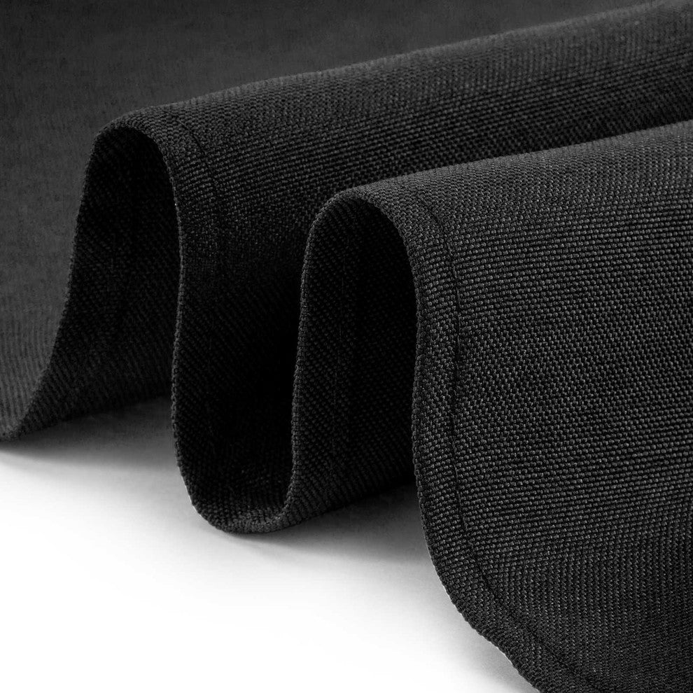 1 Dozen 17" Cloth Dinner Table Napkins for Weddings - Polyester Fabric Black