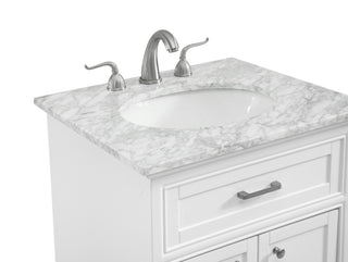 Amber Single Bathroom Vanity, Blue, White, 24"