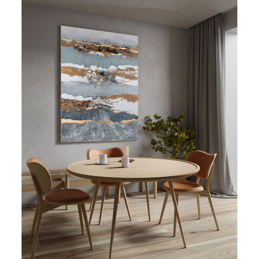 Shimmering Light Hand Painted Canvas, 55" X 2" X 75"