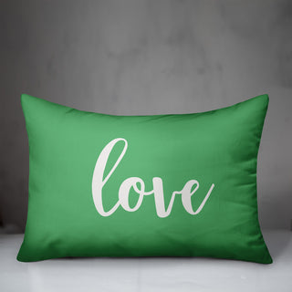Love, Light Green 14x20 Lumbar Pillow