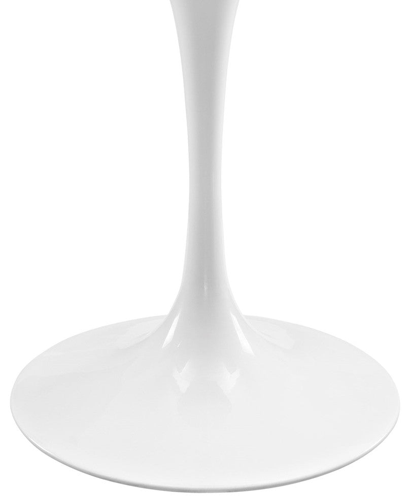 Modern Contemporary Urban Mid Century Oval Top Dining Table, White, Metal Wood