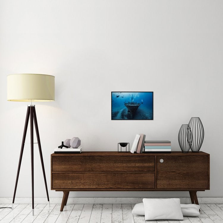 "Hai Siang Wreck" Framed Canvas Giclee by Barathieu Gabriel, 23x16"