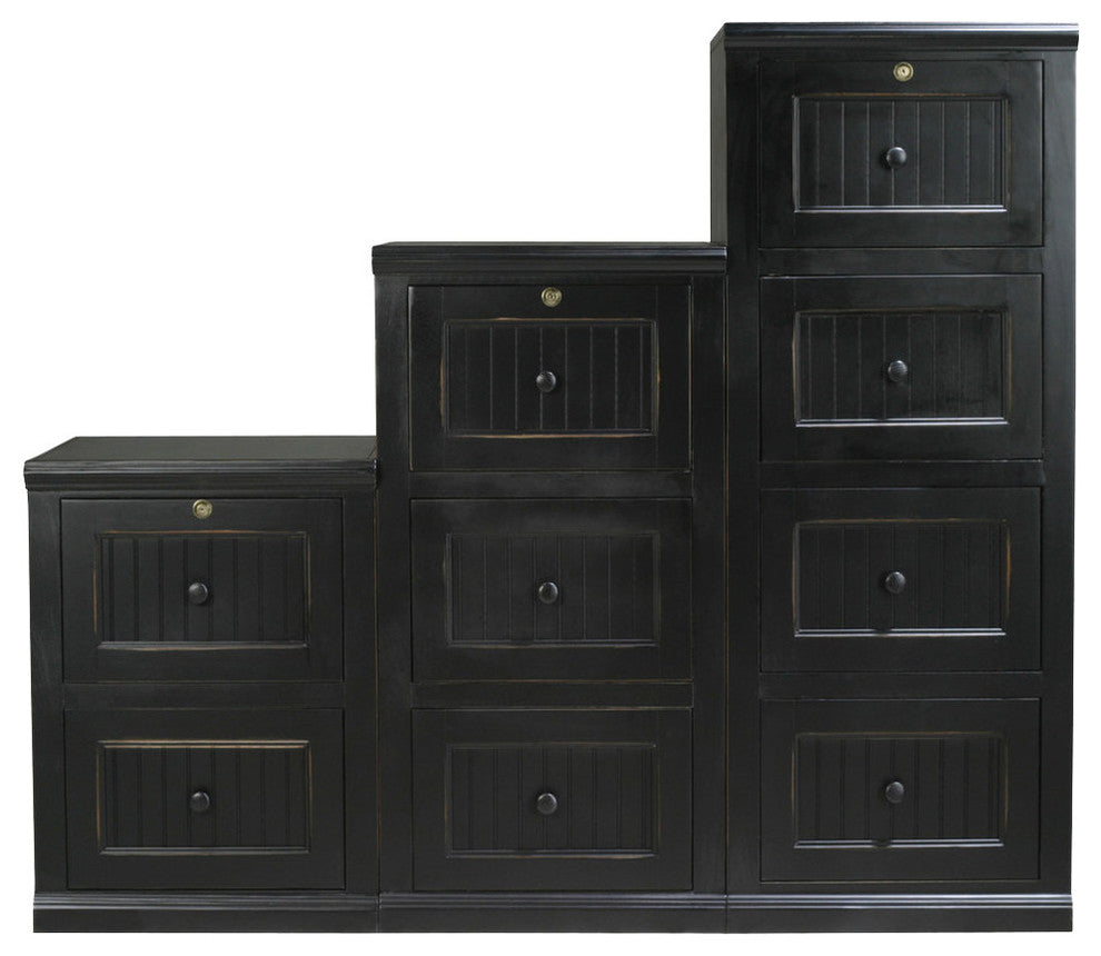 Eagle Furniture Coastal 2-Drawer File Cabinet, Soft White