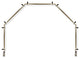 Mabel 13/16" 5-Sided Bay Window Curtain Rod, Antique Brass