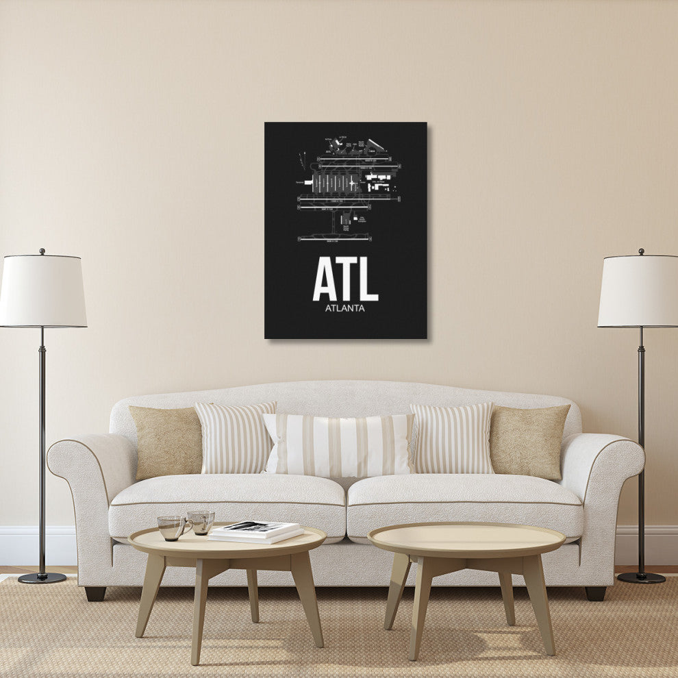 "ATL Atlanta Airport Black" Fine Art Print