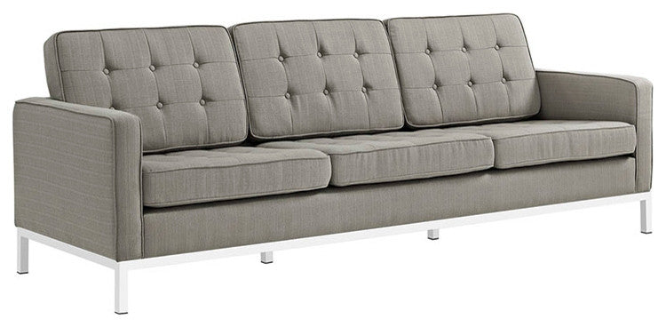 Modern Granite Loft Living Room Set Upholstered Fabric, 3-Piece Set