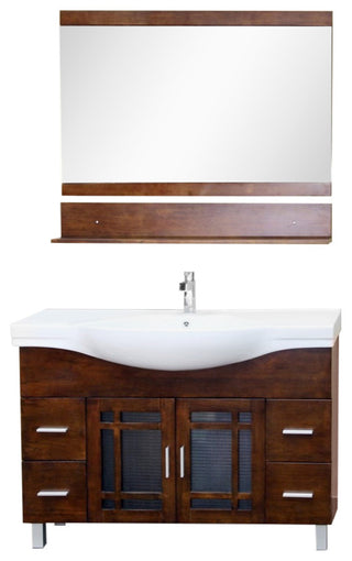 48" Single Sink Vanity, Wood, Walnut