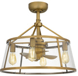 Quoizel BAW3122WS 4-Light Fandelier, Barlow