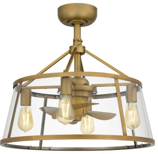 Quoizel BAW3122WS 4-Light Fandelier, Barlow