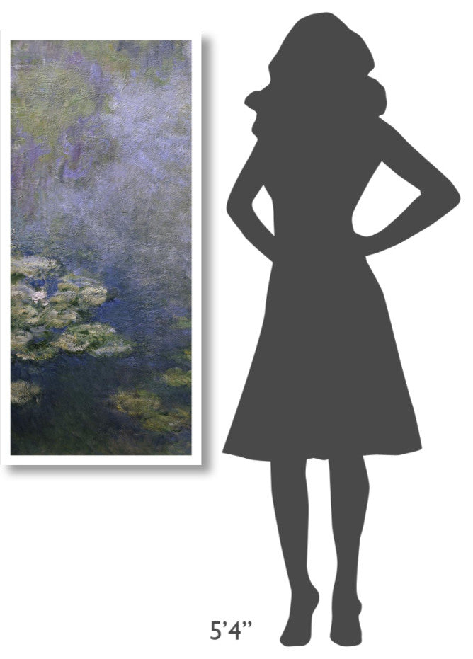 "Water Lilies (Nympheas) IV (left)" Digital Paper Print by Claude Monet, 21"x46"