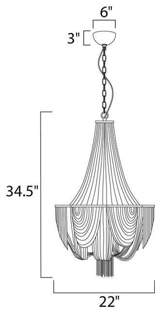 Maxim 21465NKPN Ten Light Chandelier Chantilly Polished Nickel