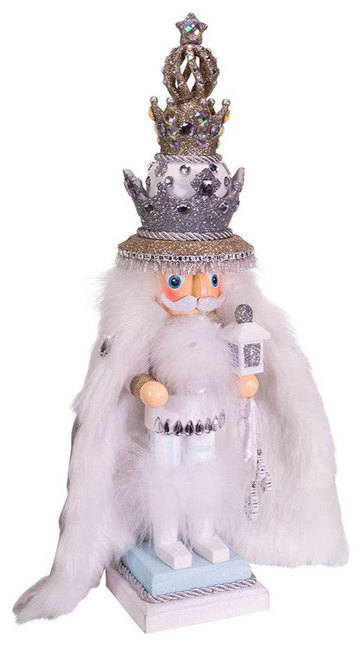 Kurt Adler 18" Hollywood White Fur King Nutcracker