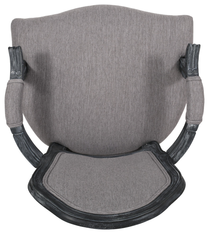 Fairgreens Traditional Upholstered Dining Chairs, Set of 2, Gray