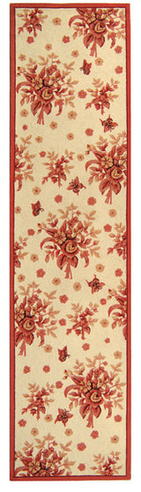 Safavieh Chelsea hk250c Floral Rug, Ivory/Rose, 2'6"x10'0" Runner