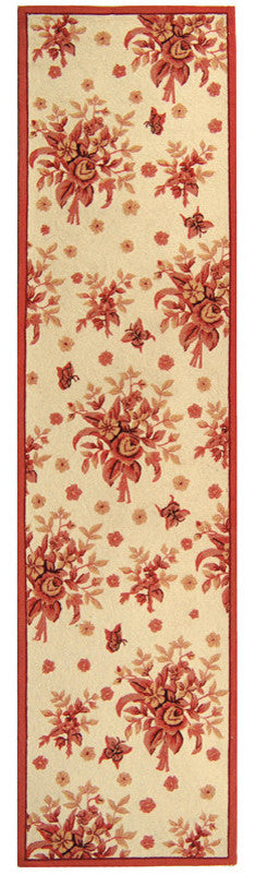 Safavieh Chelsea hk250c Floral Rug, Ivory/Rose, 2'6"x10'0" Runner