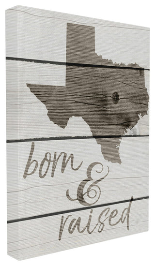 Stupell Industries Born And Raised Texas, 24 x 30