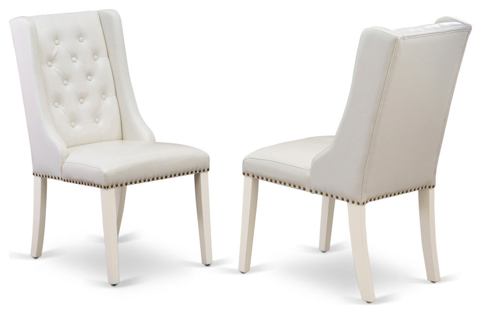 3Pc Dining Set, 1 Butterfly Leaf Table, 2 Light Grey Chair, Linen White