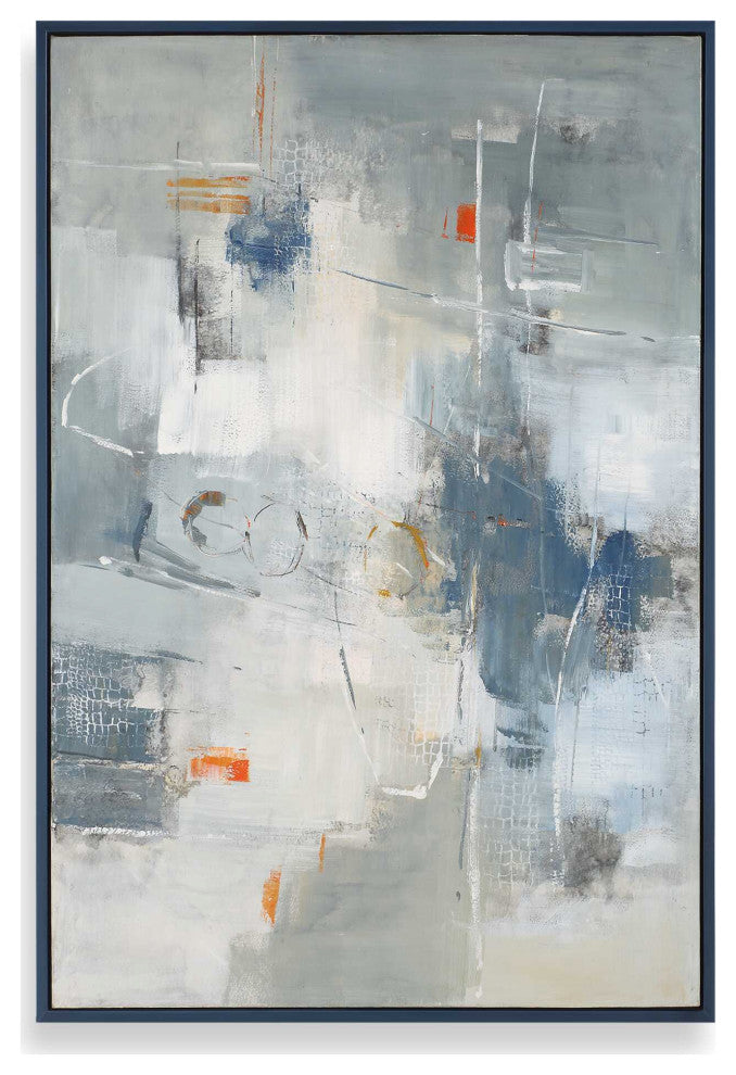 Uttermost Blueprint Hand Painted Modern Art