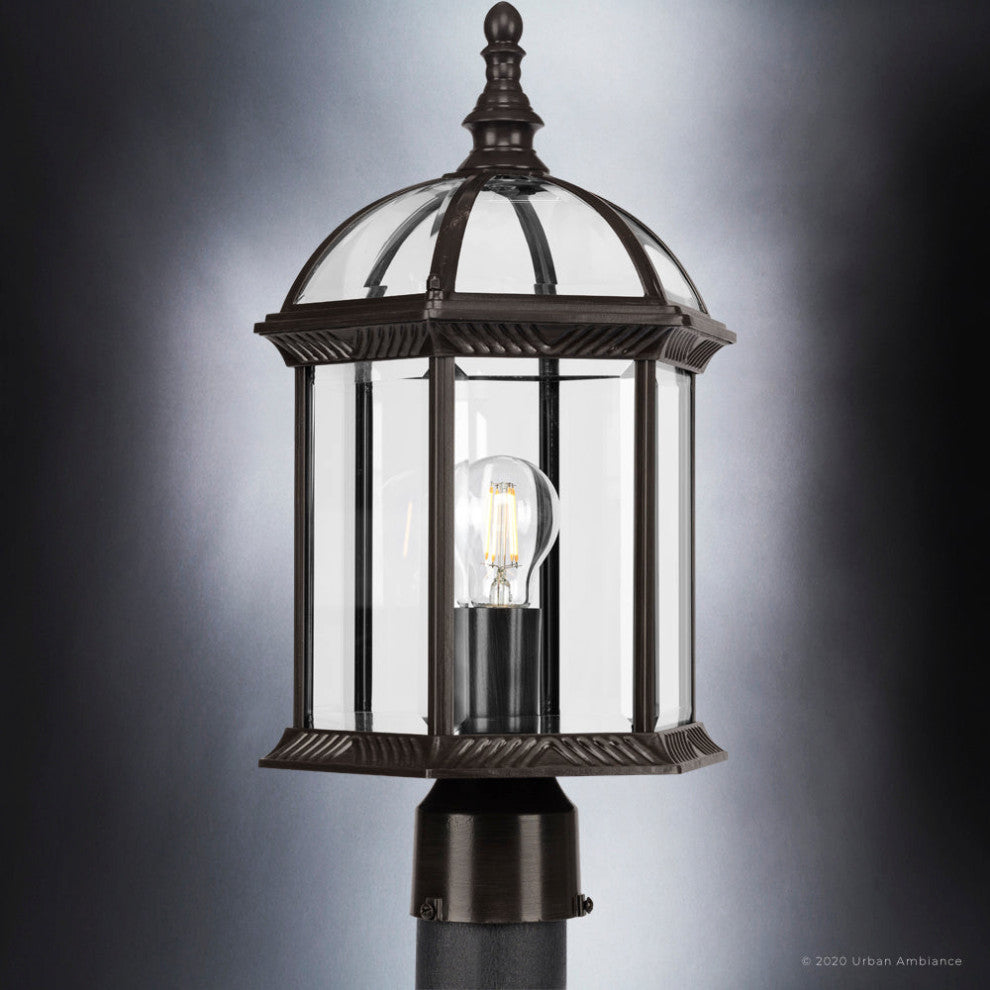 Luxury Transitional Post Light, Olde Bronze