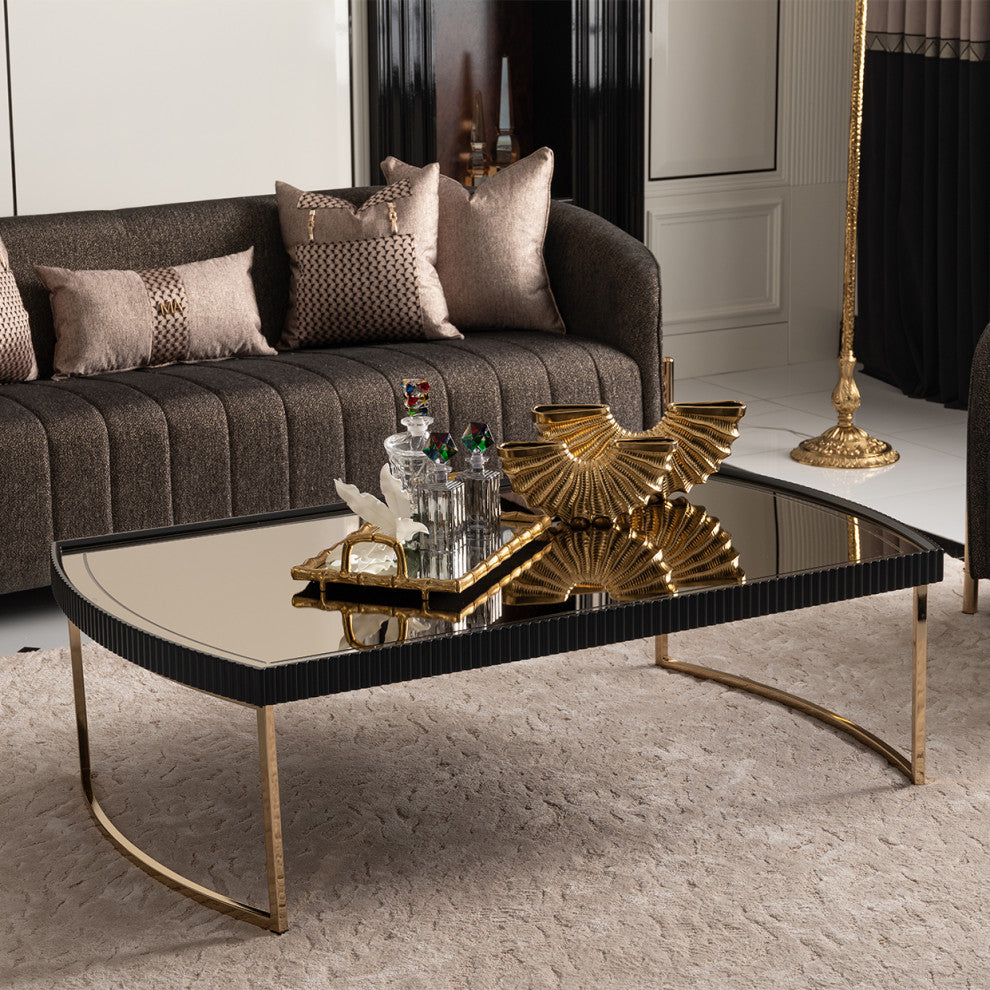 Lisbon Cocktail Table, Silken Matte Black