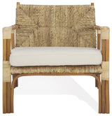 Safavieh Couture Elexa Banana Weaving Accent Chair, Natural/White