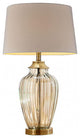 LEE Contemporary Golden Glass Table Lamp, Translucent