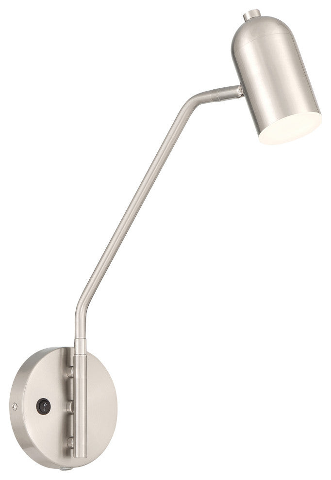 Aalto LED Reading Light, Dedicated LED, Brushed Steel