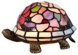 Toto Turtle Floral Tiffany Accent Lamp