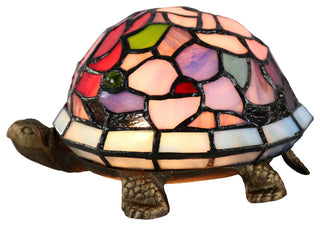 Toto Turtle Floral Tiffany Accent Lamp