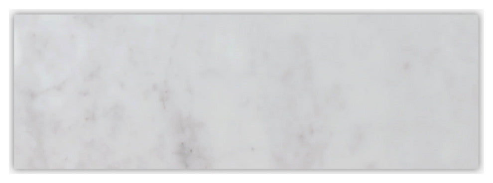 White Carrara Polished 3x9 Marble Tile