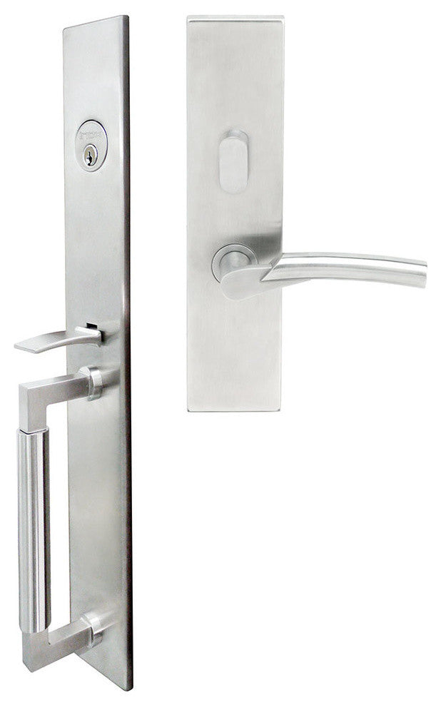 Phoenix Lever, Mortise Entry Handleset, RHR, Satin Stainless Steel
