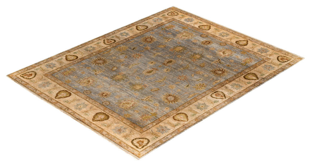 Oushak One-of-a-Kind Handmade Area Rug Gray, 7' 10" x 10' 1"