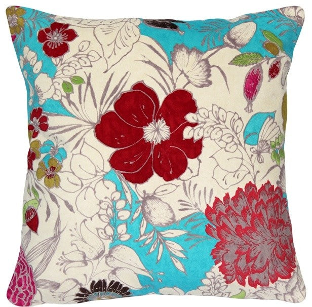 Ravenna Garden Floral Throw Pillow, 18x18