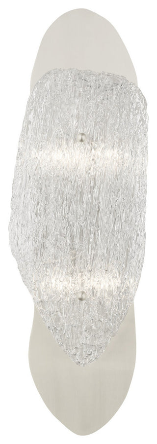Brushed Nickel Sculprutal, Contemporary, Abstract, Artistic Wall Sconce