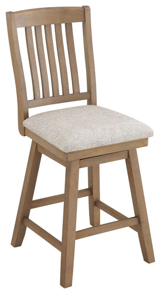 Madison Mission Oak High Back Wood Bar Stool, 37.5 in.