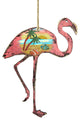 Rustic Flamingo Ornament