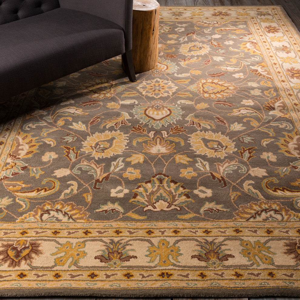 Surya Caesar CAE-1001 Traditional Area Rug, Khaki, 5' x 8' Rectangle