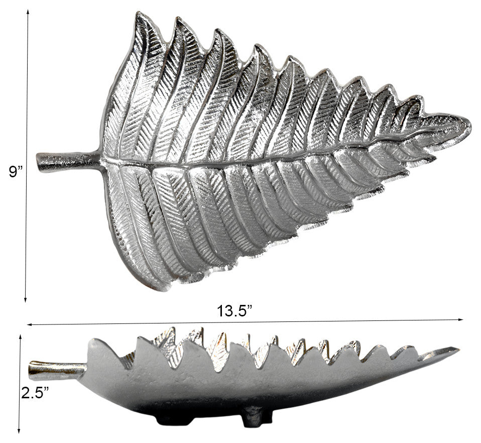 Handmade Decorative Aluminium Try, Silver Color Coated