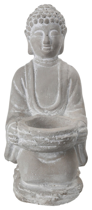 UTC41524 Cement Figurine Washed Gray
