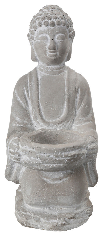 UTC41524 Cement Figurine Washed Gray