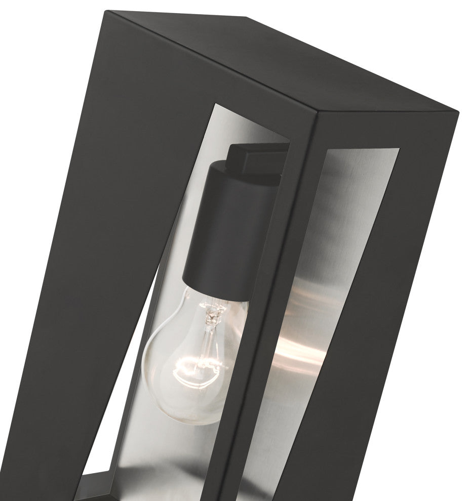 Forsyth 1-Light Black Outdoor Medium ADA Wall Lantern