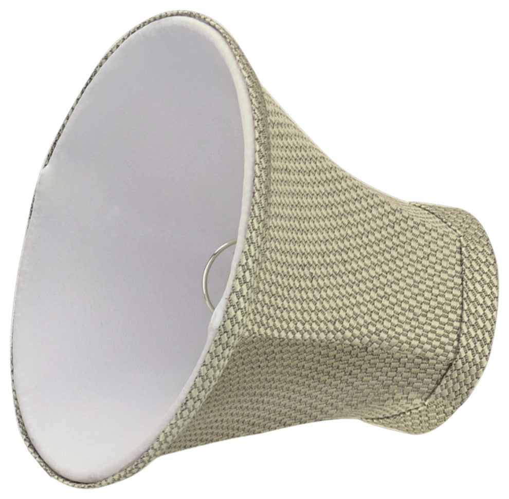 Small Bell Chandelier Clip On Lamp Shade Light Beige 3"x6"x5", Set of 6
