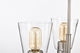 3-Light Brushed Nickel Modern Chandelier With Clear Cone Glass Shades