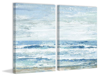 Ride the Waves Diptych, 48"x36"