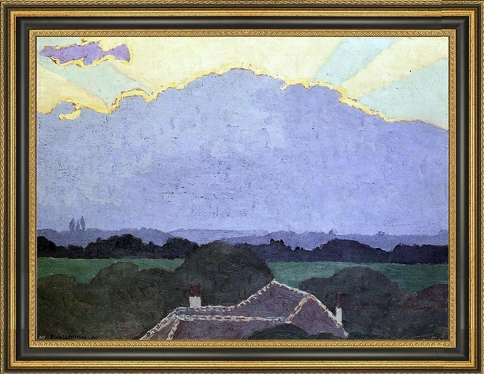 Felix Vallotton Cloud at Romanel Framed Premium Canvas Print, 18"x24"